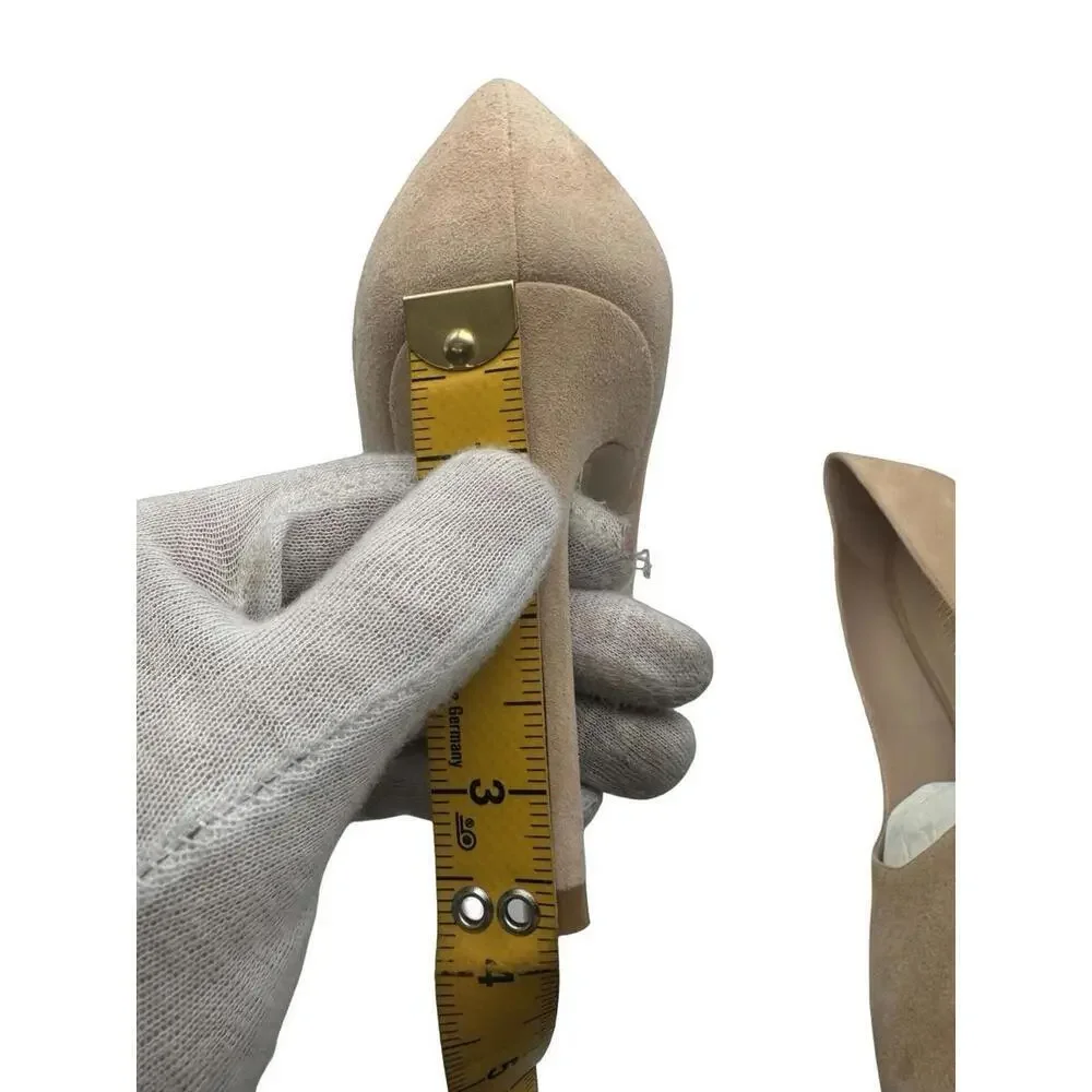 Stuart Weitzman Anny 90 Suede Pump Heels Tan Size 7.5 US - Picture 8 of 9
